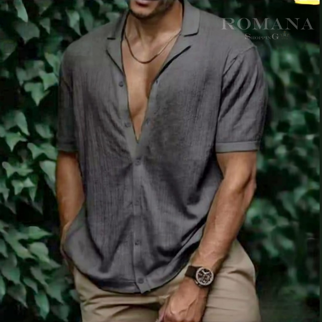 Camisa Social Aberta com Botôes- Alpha Man