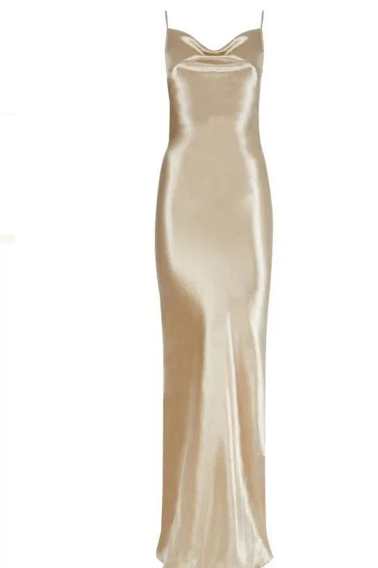 Vestido Metallic Longo Golden