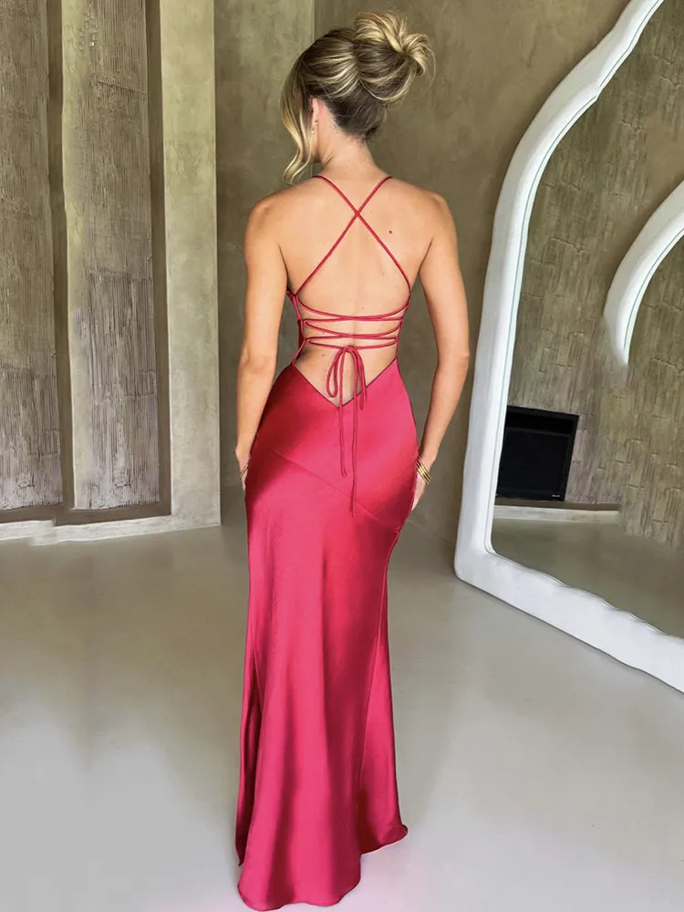Vestido Longo  com Fenda  Alexa