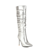 Bota Metalizada Cano Médio - ROMANA SHOPPING