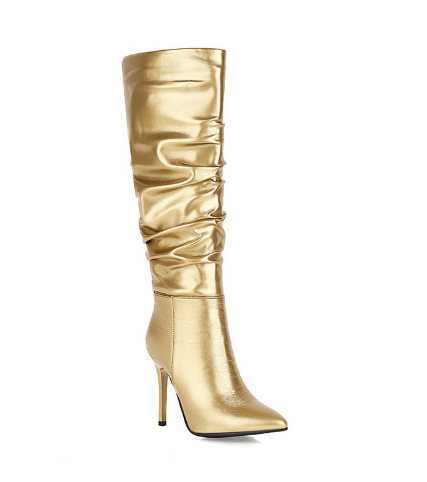 Bota Metalizada Cano Médio - ROMANA SHOPPING