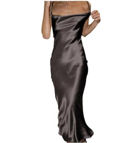 Vestido Longo Cetim de Alcinha - Plena Lohanna - ROMANA SHOPPING