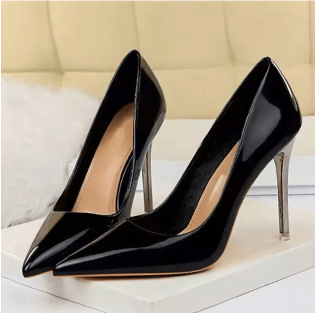 Scarpin Capixo Salto Alto Bico FinoLuxo Espelhado - ROMANA SHOPPING