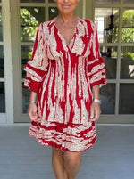 LZP - Vestido Karine com Decote em V e Manga 3/4 - ROMANA SHOPPING