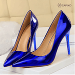 Scarpin Capixo Salto Alto Bico FinoLuxo Espelhado - ROMANA SHOPPING