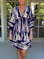 LZP - Vestido Karine com Decote em V e Manga 3/4 - ROMANA SHOPPING