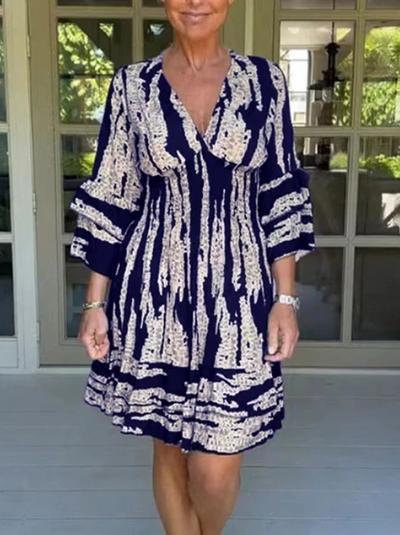 LZP - Vestido Karine com Decote em V e Manga 3/4 - ROMANA SHOPPING