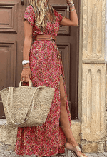 V-neck praia férias vestido fino - ROMANA SHOPPING